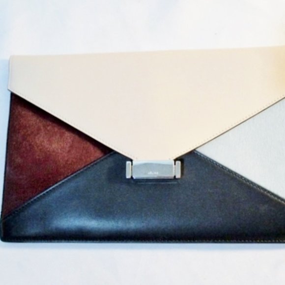 NEW CELINE DIAMOND CLUTCH Calf Hair Leather Purse - Picture 2 of 7